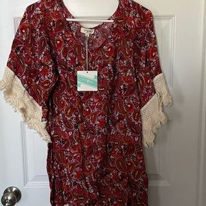 Paisley Bell Sleeve Dress